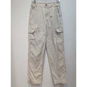 KUWALLA TEE Straight Cut Cargo 2.0 Hiking Pants Women's Size Medium Cream Tan